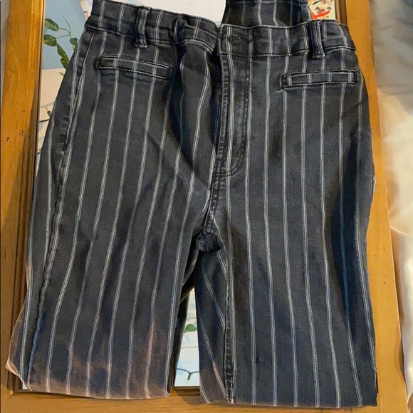 pinstripe skinny jeans